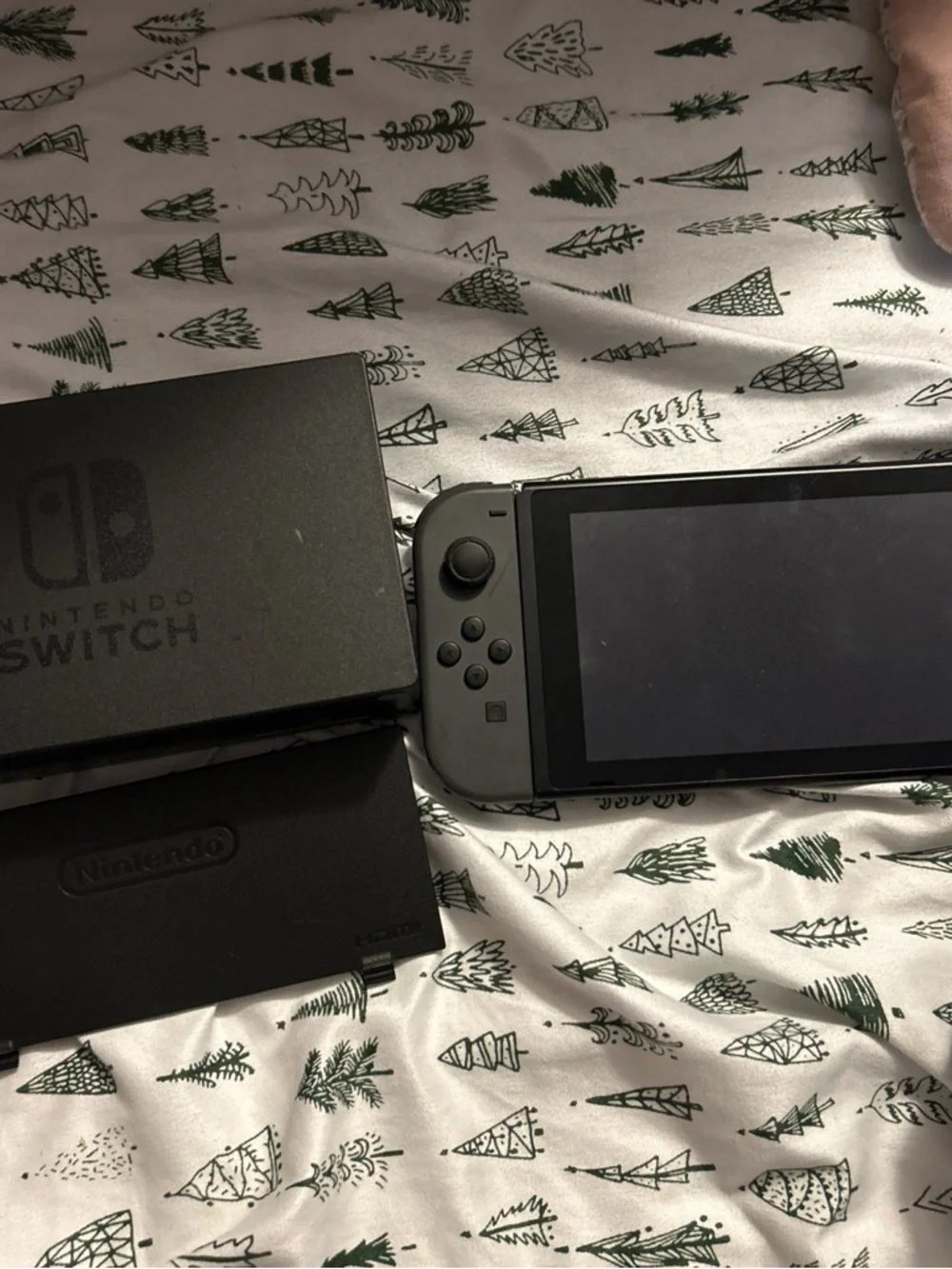 Nintendo Switch Console with Red/Blue & Gray Joy‑Con and Red Accessories